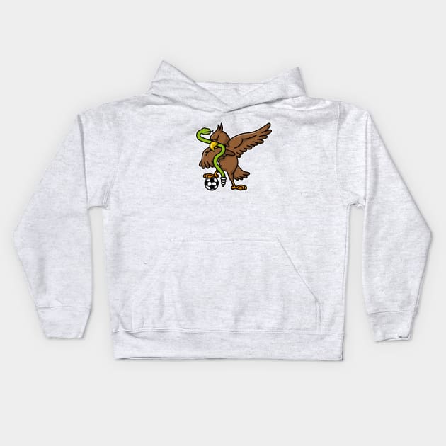 Dabbing dab Mexican Eagle snake soccer football Kids Hoodie by LaundryFactory